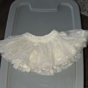 (J59) Koala Kids Cream Tulle Skirt Sz Newbown